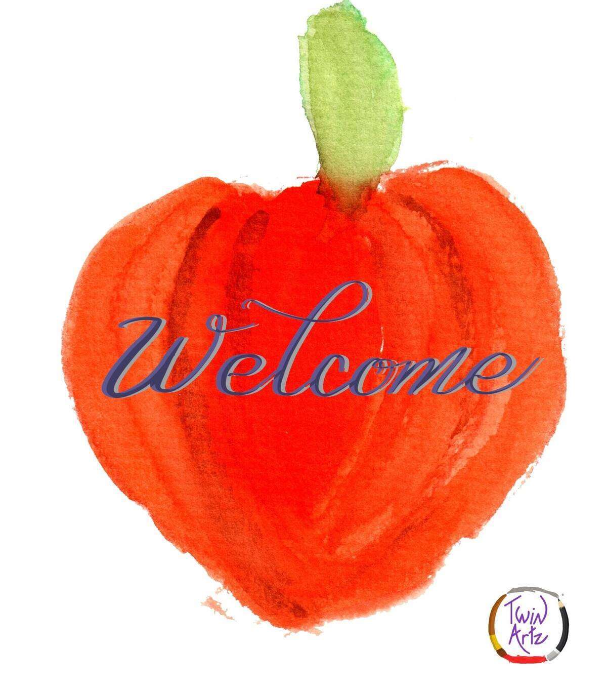 Pumpkin welcome sign version 3